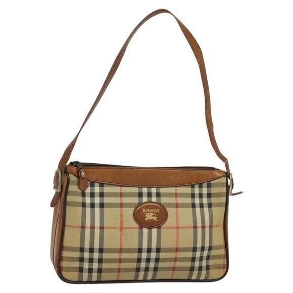 Burberrys Nova Check Shoulder Bag Canvas Beige - Picture 1 of 16